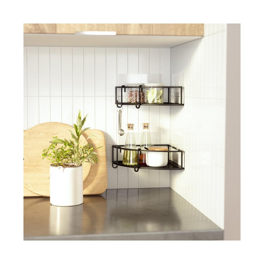 Umbra Cubiko Corner Bins (Set of 2) Black Black