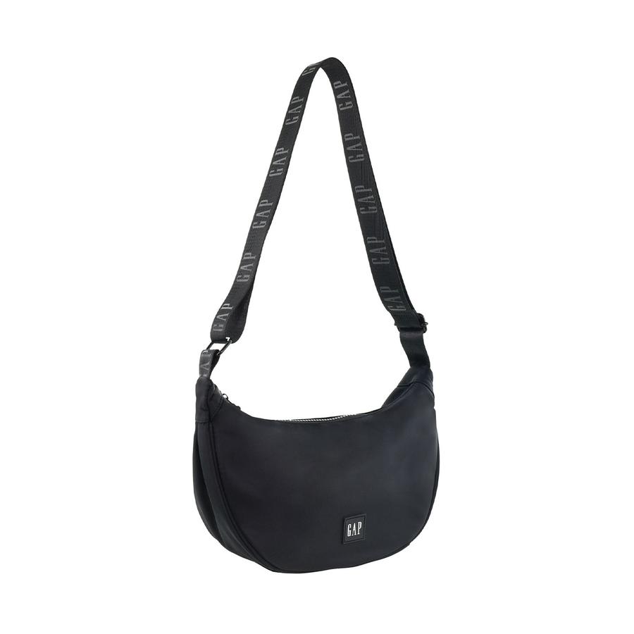 Gap Avaya Ladies Nylon Crescent Crossbody Bag Black Black