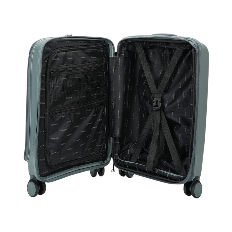 Caselite Venture 57cm & 76cm Top Open Hardside Luggage Set Grey Green Grey Green