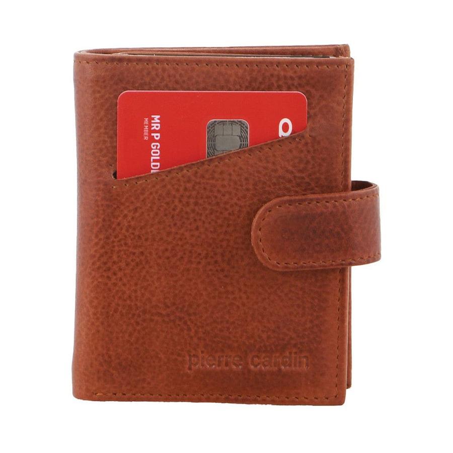 Pierre Cardin Conrad Leather Smart Slide Card Holder Tab Wallet Tan Tan
