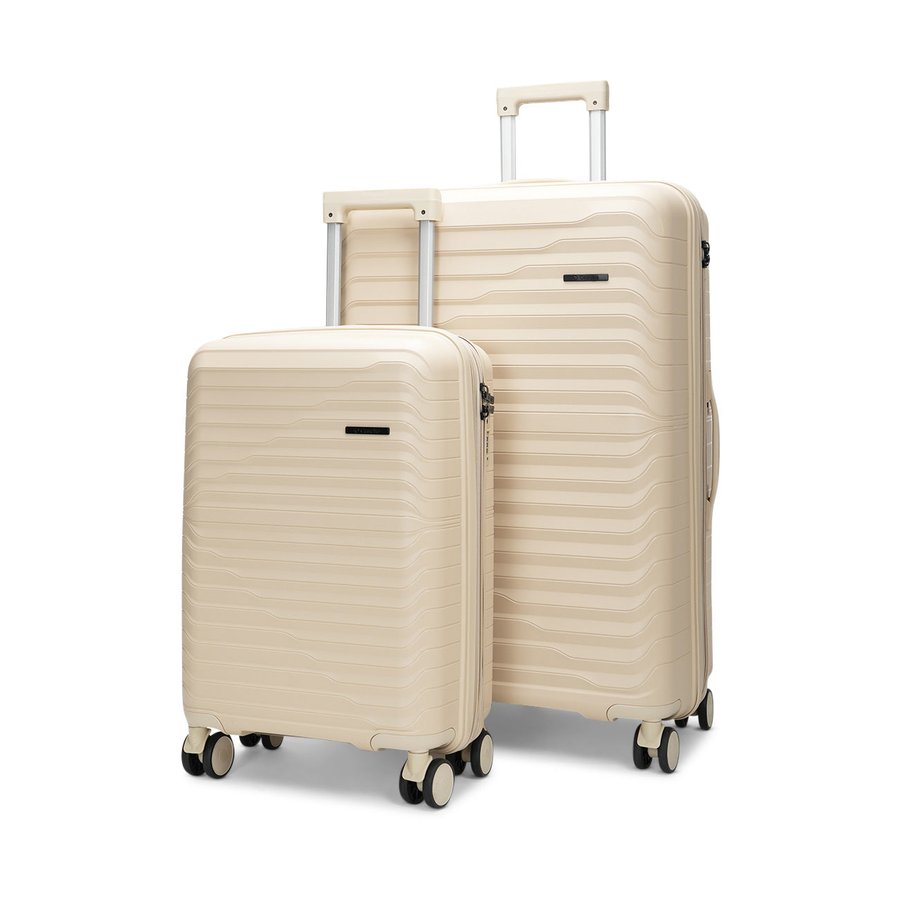 Caselite Summit 56cm & 75cm Hardside Luggage Set Beige Beige