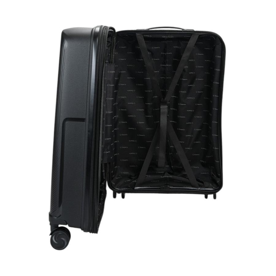Caselite Aero 65cm Hardside Checked Suitcase Black Black