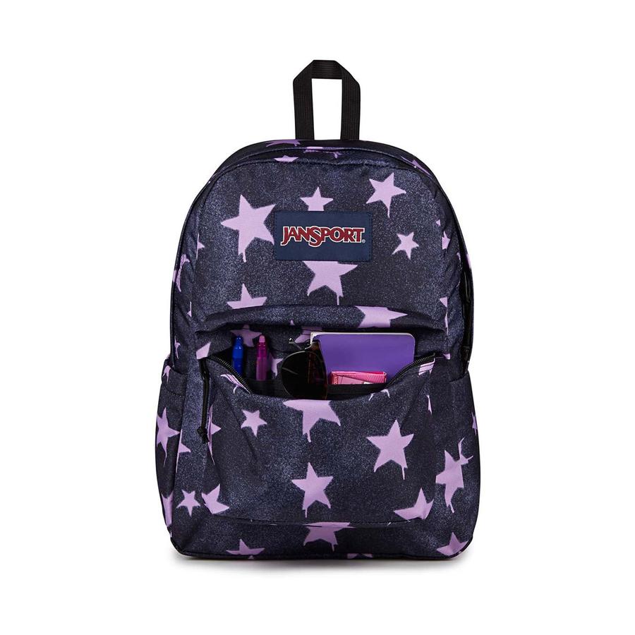 Jansport Superbreak Plus Backpack Sprayed Stars Pastel Lilac Sprayed Stars Pastel Lilac