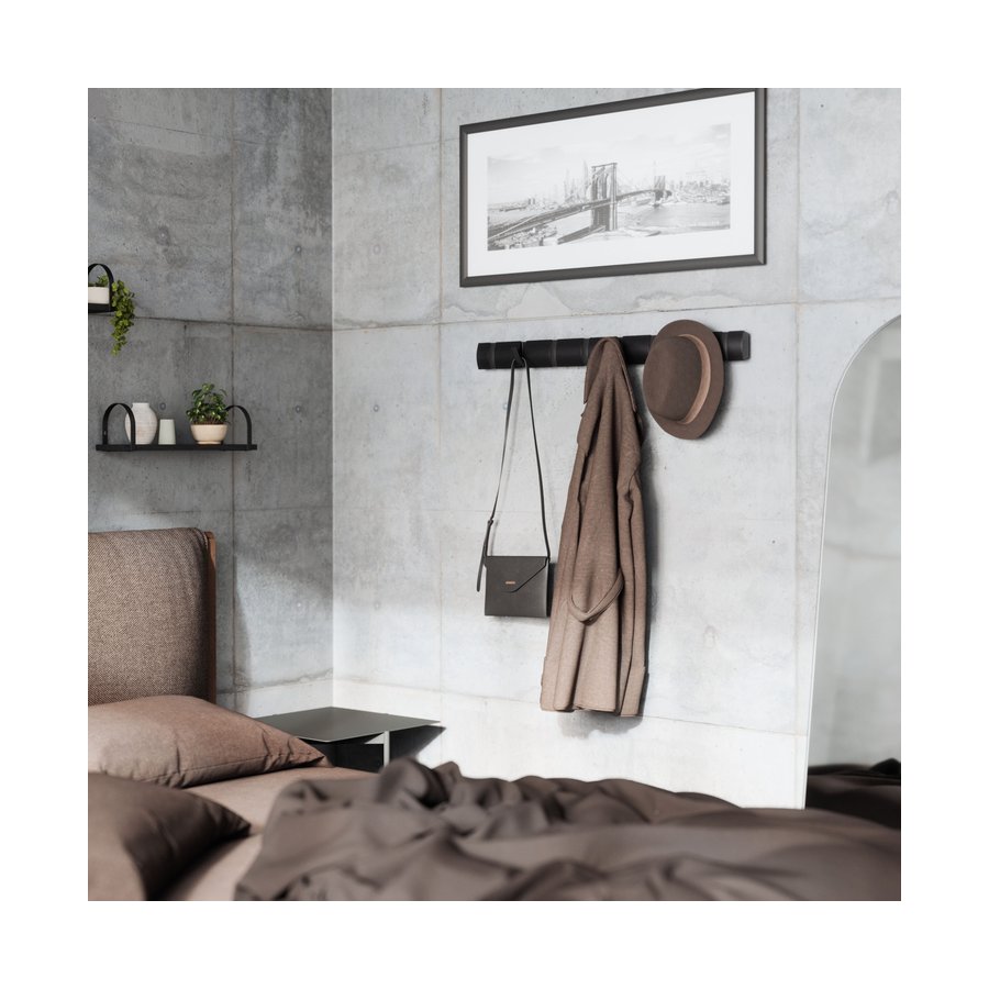 Umbra Flip 8 Wall Mounted Hook Black Black