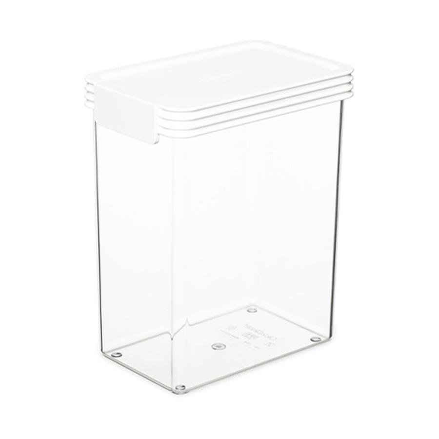 ClickClack Basics Tall 2.4L Pantry Storage Container Set of 4 White White
