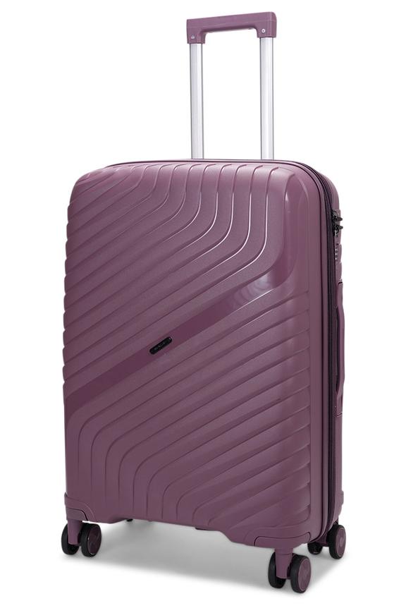 Nomad Journey 66cm Hardside Checked Suitcase Purple