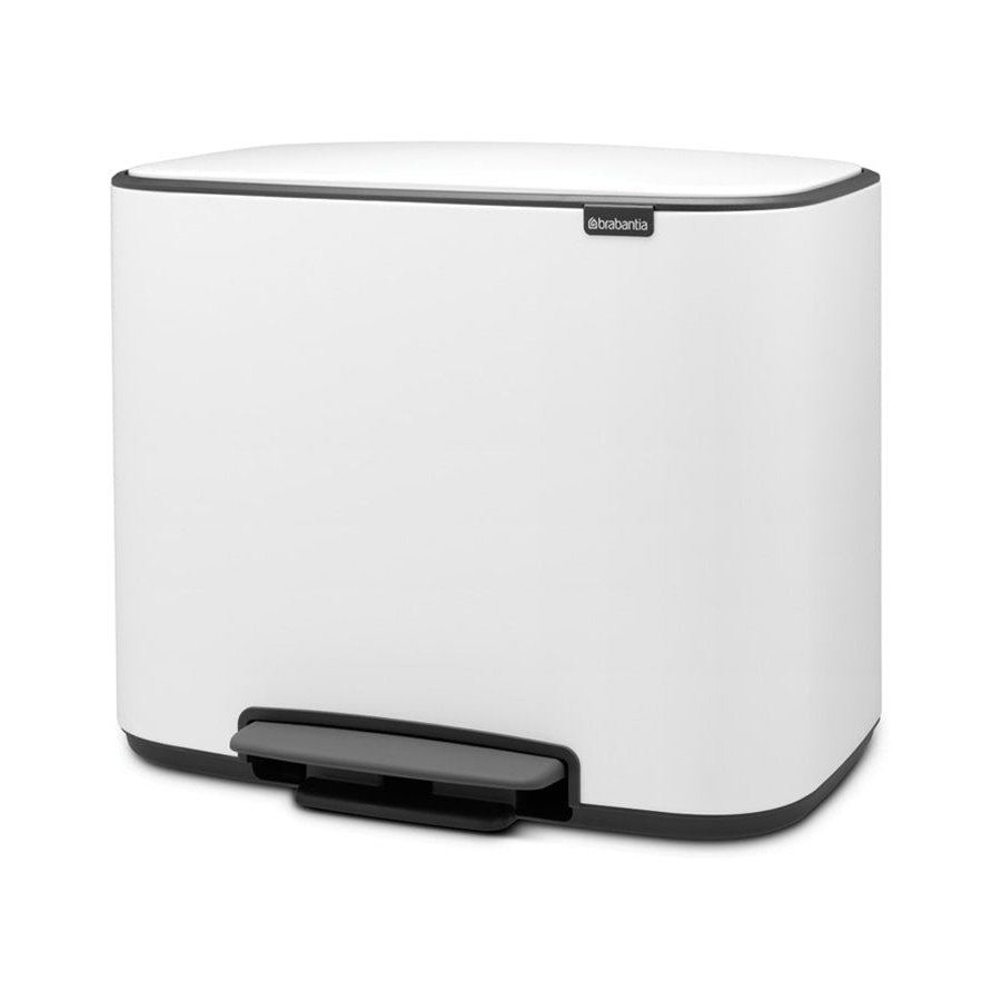 Brabantia Bo Pedal Bin (11 + 23L) White White