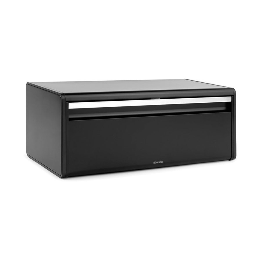 Brabantia Fall Front Bread Bin Matte Black Matte Black