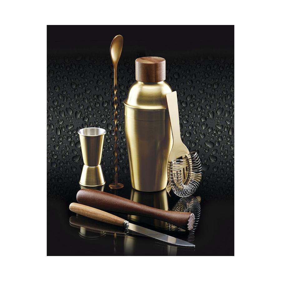 Barcraft Cocktail 6 Piece Set Brass Brass