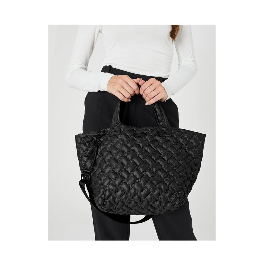 Pierre Cardin Beverley Ladies Nylon Small Quilted Tote Bag Black Black