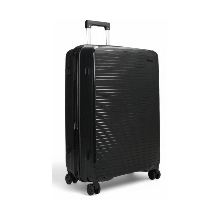 Nomad Venture 75cm Hardside Checked Suitcase Black Black
