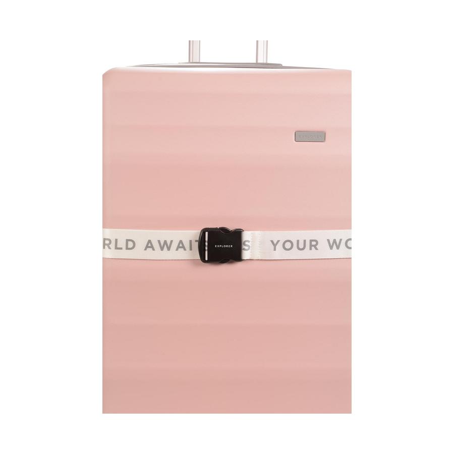 Explorer Luggage Strap White White