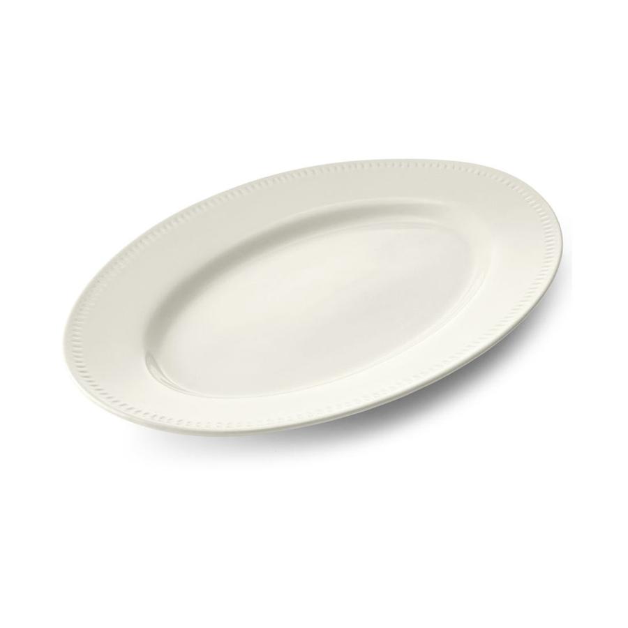 Mikasa Cranborne 39cm Stoneware Oval Serving Platter Cream Cream