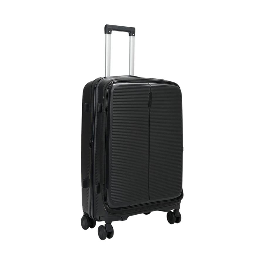 Caselite Venture 57cm & 66cm Top Open Hardside Luggage Set Black Black