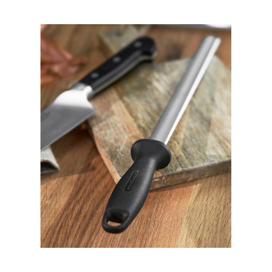 Zwilling Oval 26cm Diamond Coated Sharpening Steel Black Black