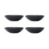 Mikasa Jardin Midnight 20cm Stoneware Pasta Bowls (Set of 4) Black