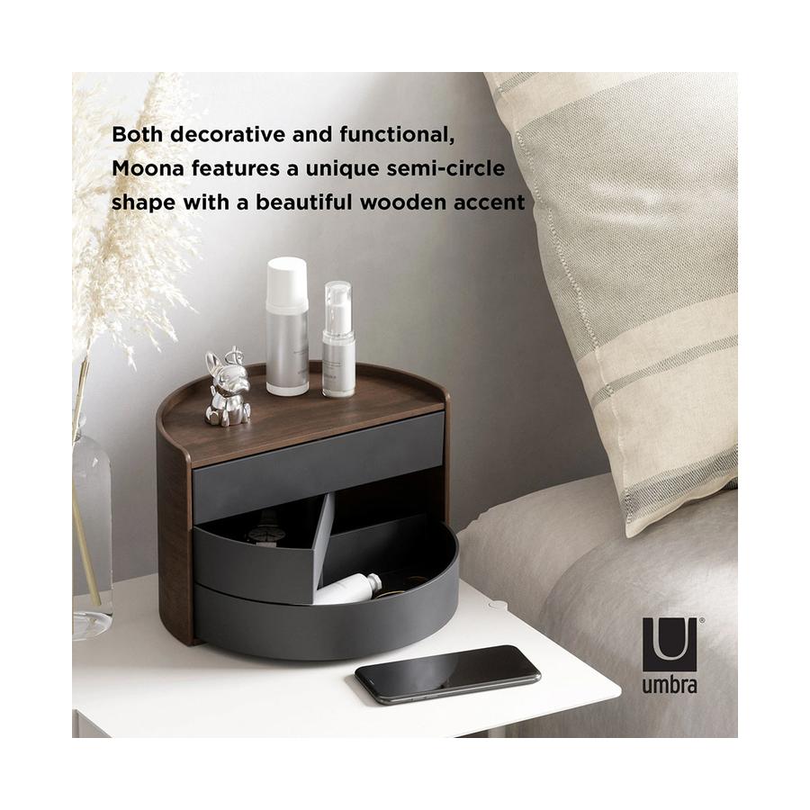 Umbra Moona Storage Box Black/Walnut Black/Walnut
