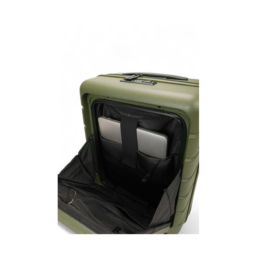 Explorer Arlo Pro 52cm Front Access Hardside Carry-On Suitcase Evergreen Evergreen