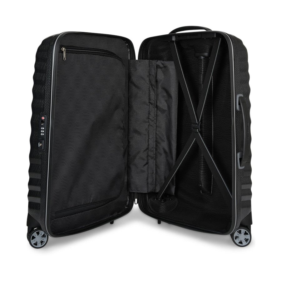 Samsonite Lite-Shock Sport 55cm CURV Carry-On Suitcase Black Black