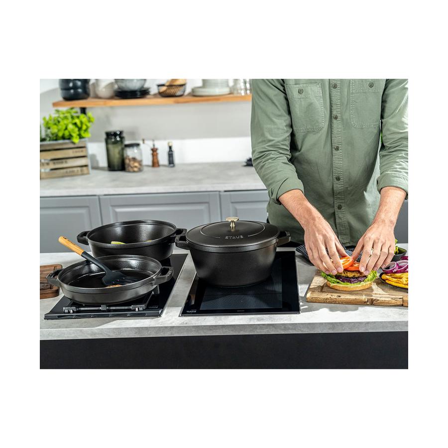 Staub 4 Piece Cookware Set Black Black