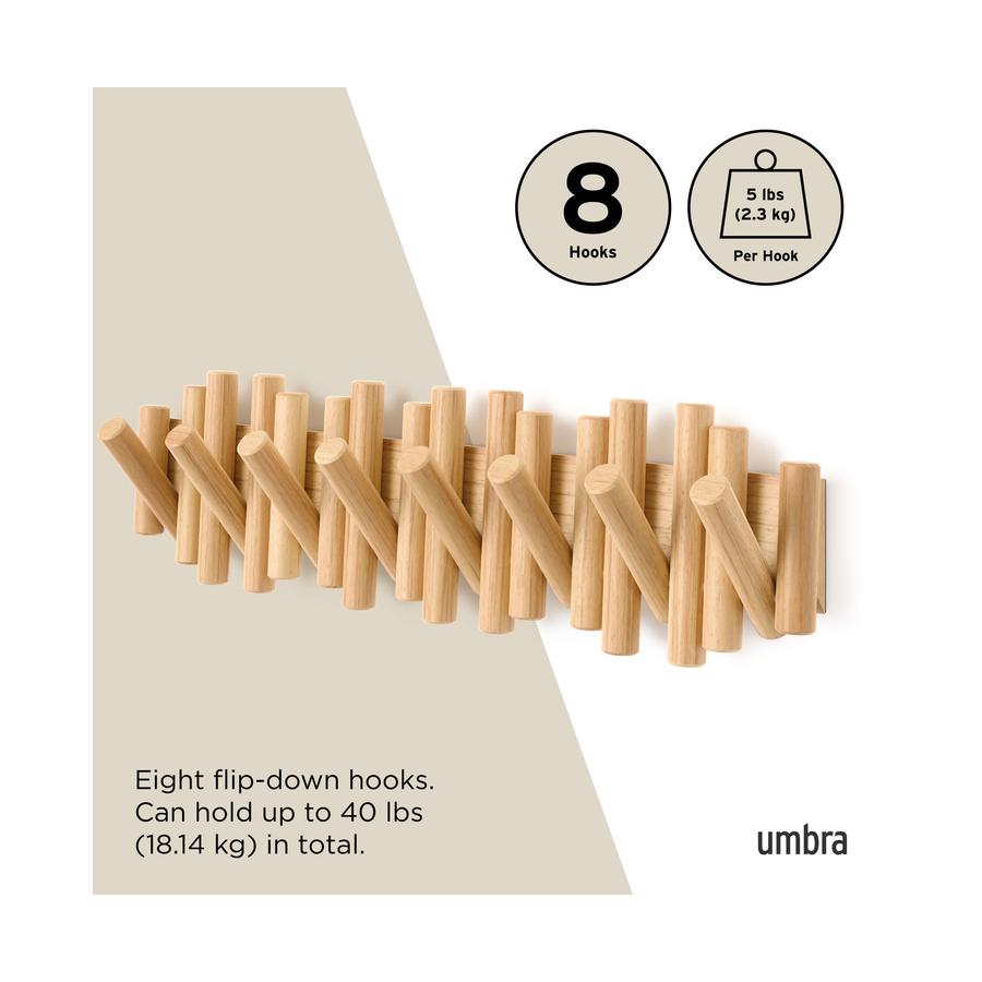 Umbra Picket 8 Wall Hook Natural Natural