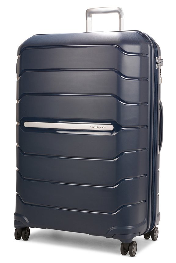 Samsonite Oc2lite 75cm Hardside Checked Suitcase Navy