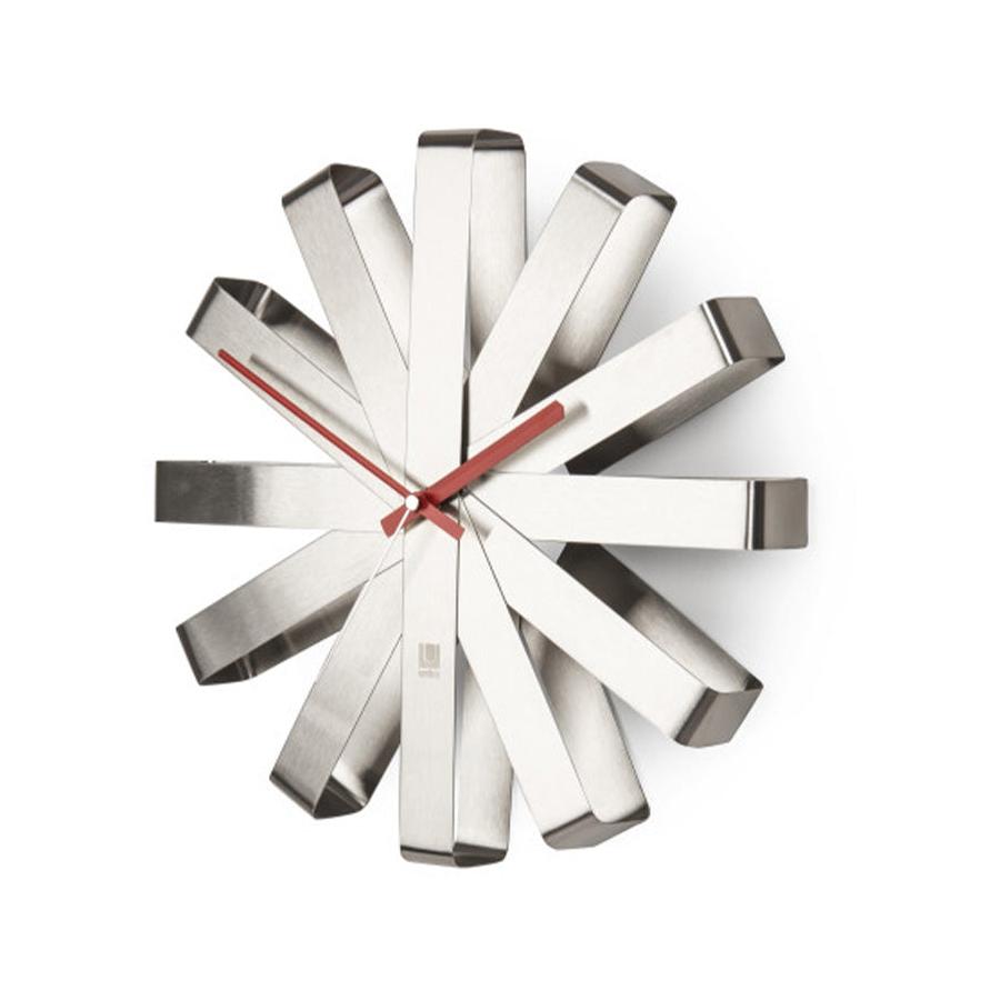 Umbra Ribbon Stainless Steel Wall Clock Steel Steel