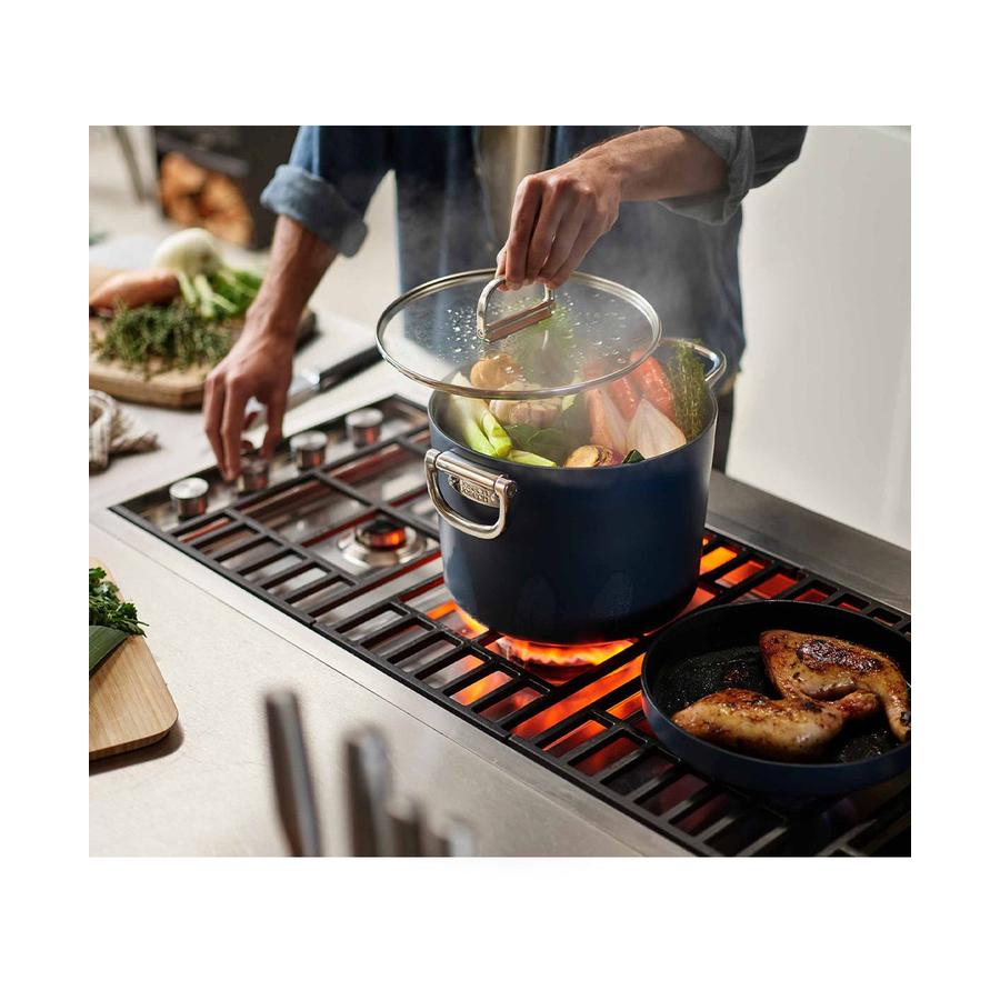 Joseph Joseph Space 25cm (8L) Non-Stick Stock Pot & Lid Midnight Blue Midnight Blue
