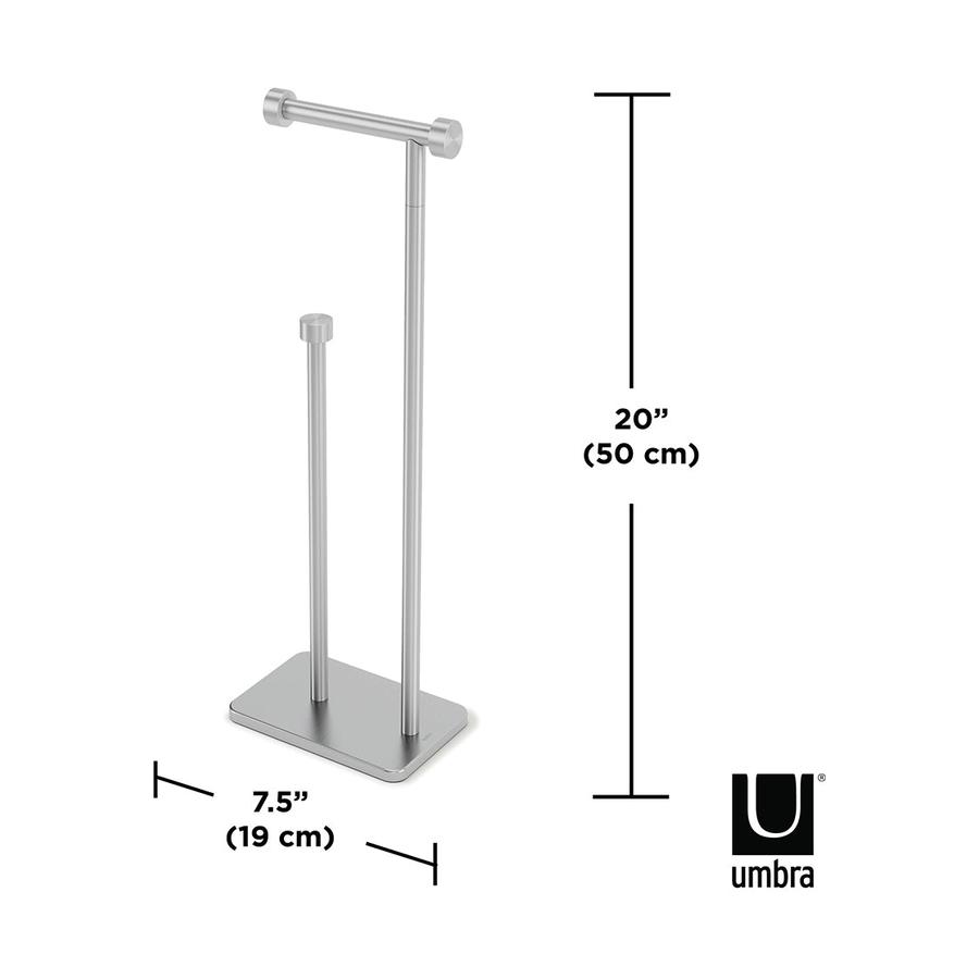 Umbra Cappa Toilet Paper Holder & Reserve Nickel Nickel