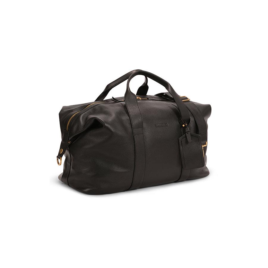 Explorer Weekender Leather Duffle Black Black