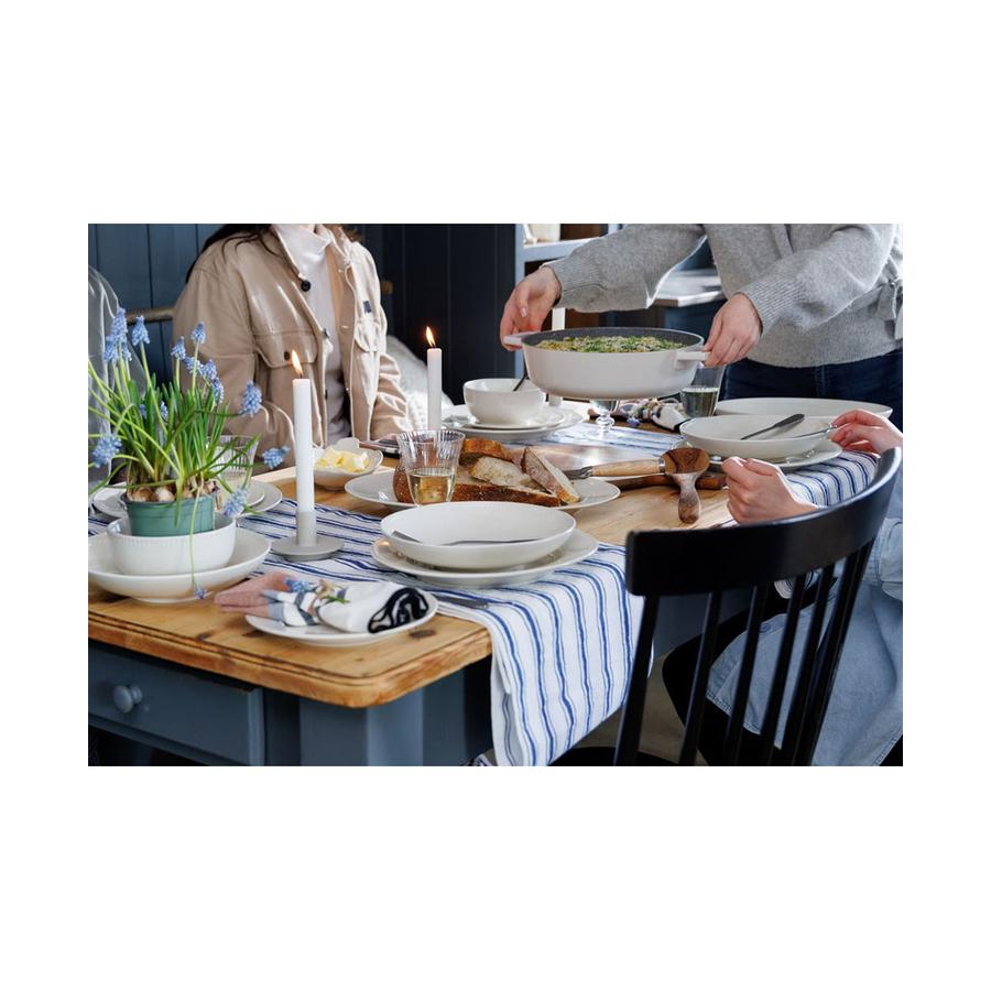 Mikasa Cranborne 24cm Stoneware Pasta Bowls (Set of 4) Cream Cream