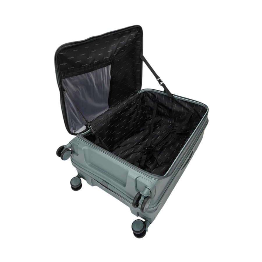 Caselite Venture 76cm Top Open Hardside Checked Suitcase Grey Green Grey Green
