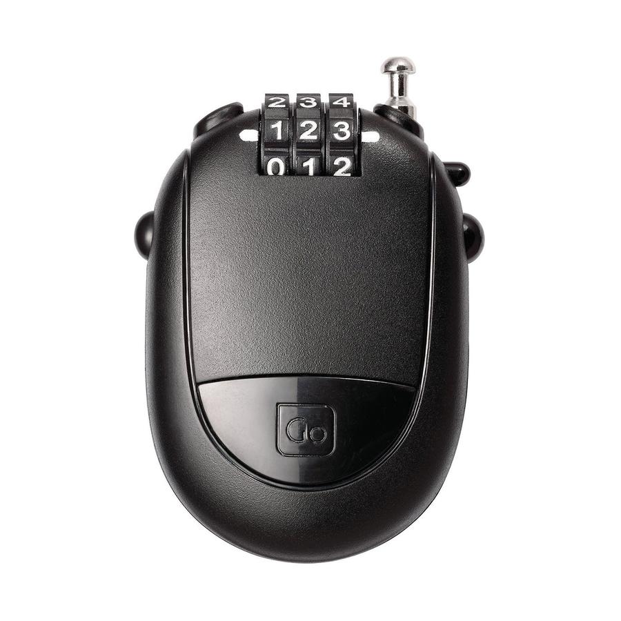 Go Travel Retractable Cable Combination Lock Black Black
