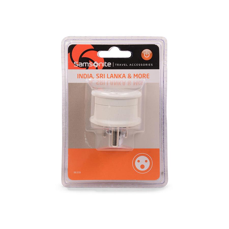 Samsonite NZ & AUS to India Travel Adapter White White