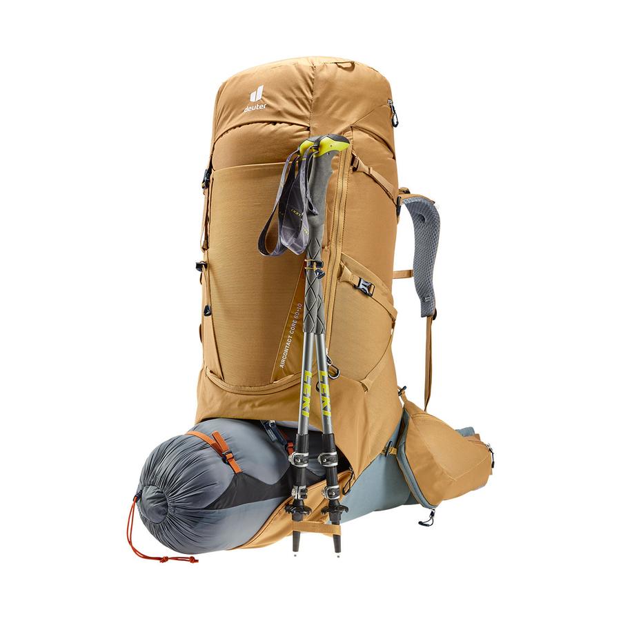 Deuter Aircontact Core 60+10 Trekking Backpack Almond-Teal Almond-Teal