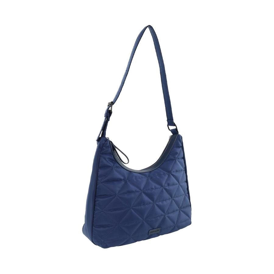 Pierre Cardin Claire Ladies Nylon Quilted Hobo Bag Navy Navy
