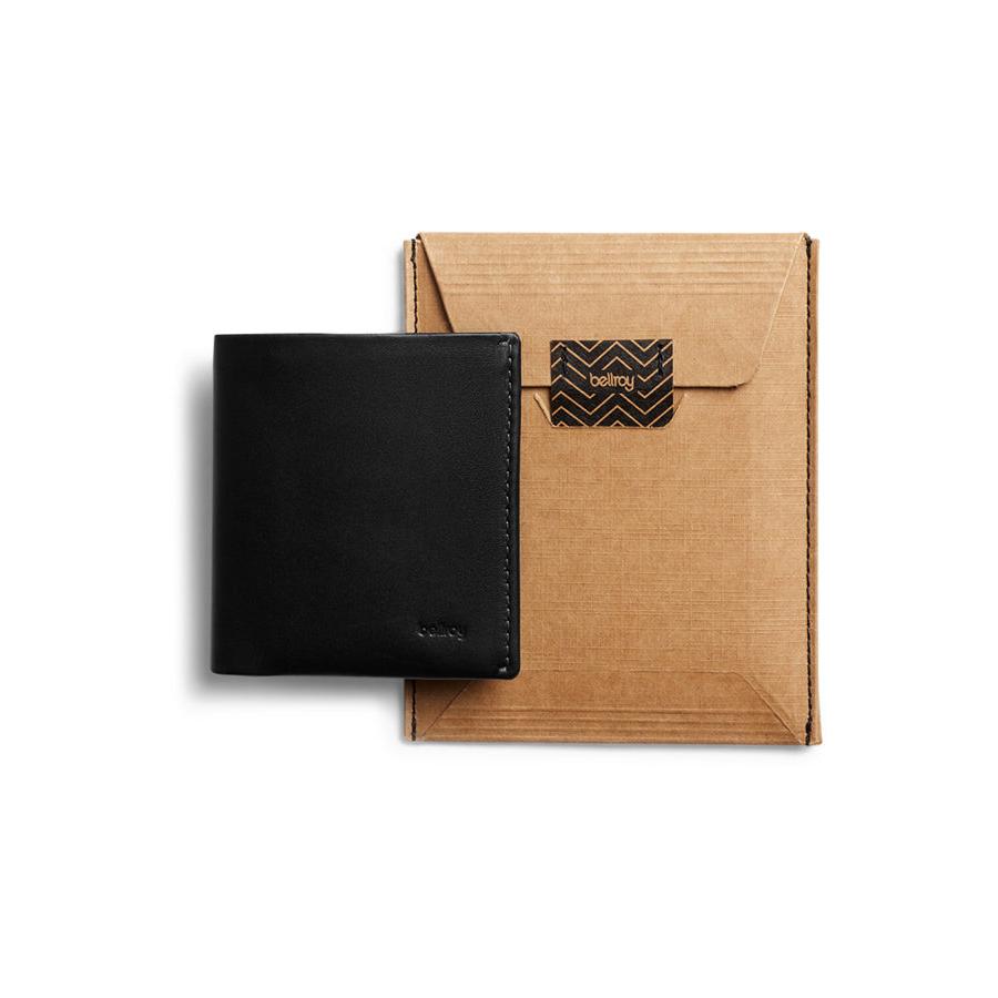 Bellroy RFID Note Sleeve Leather Wallet Black Black