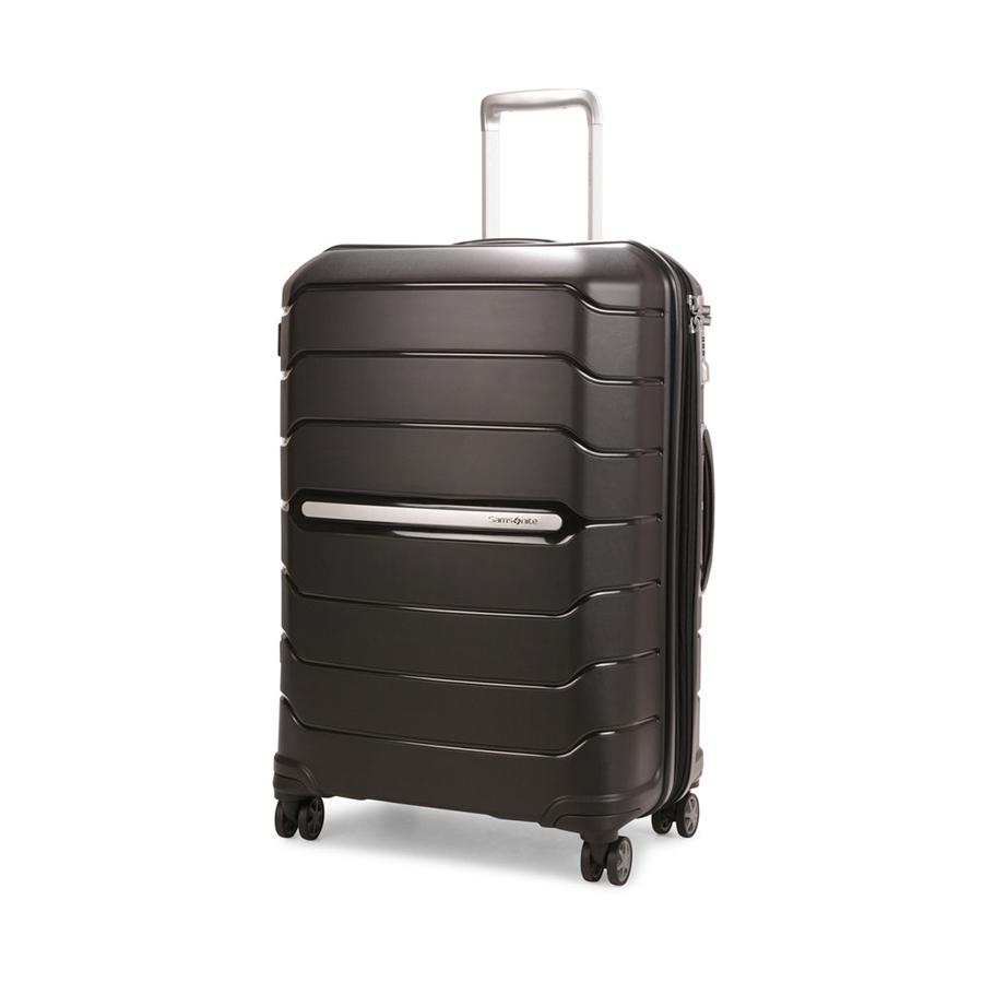 Samsonite Oc2lite 68cm Hardside Checked Suitcase Black Black