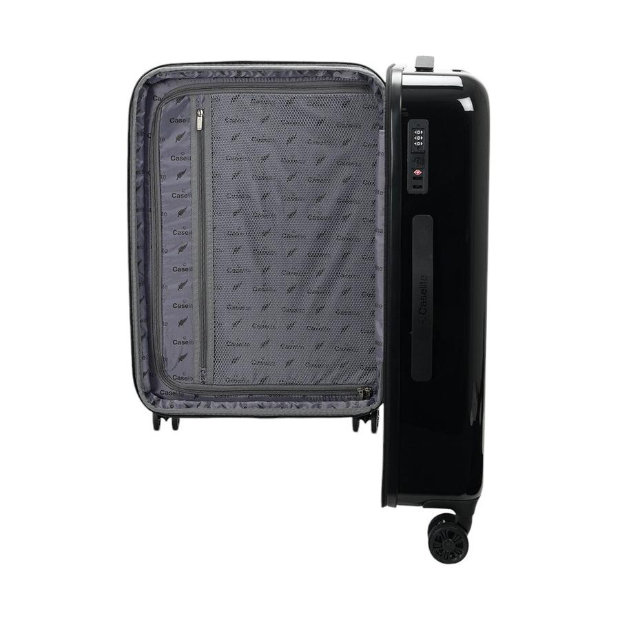 Caselite NZ Kiwi 67cm Hardside Checked Suitcase Black Black