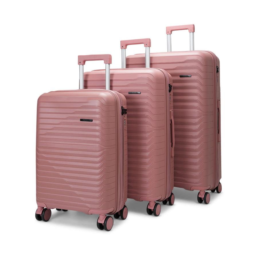 Caselite Summit 56cm, 65cm & 75cm Hardside Luggage Set Rose Rose