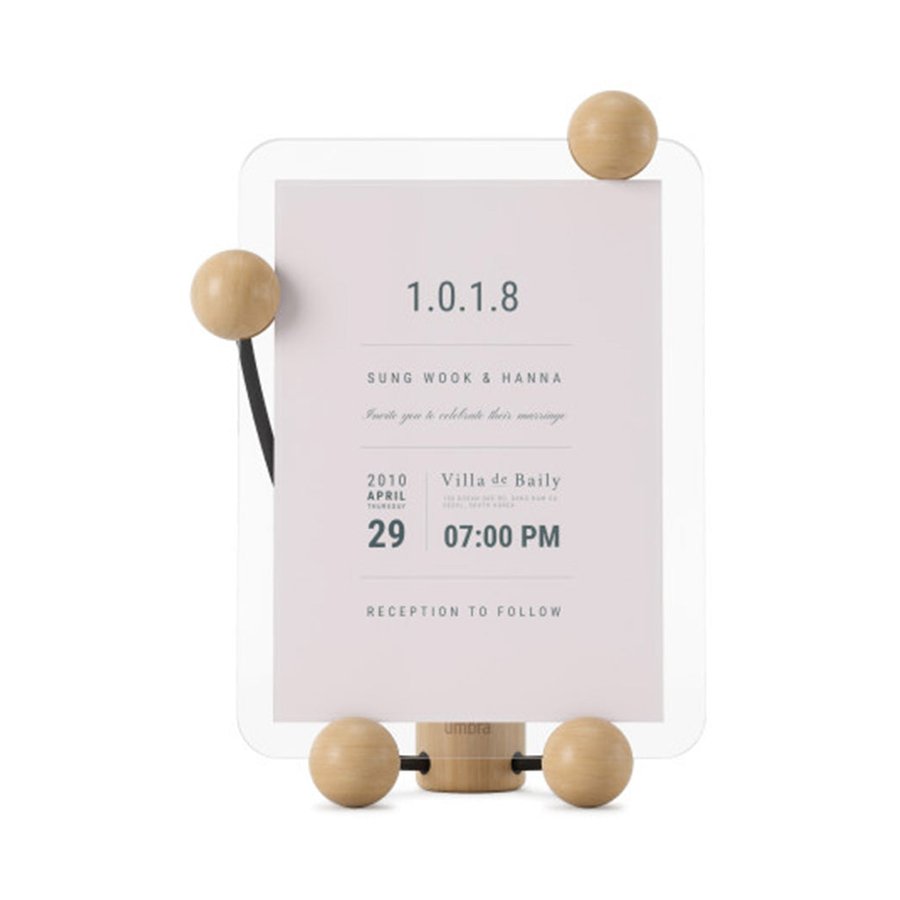 Umbra Woody Picture Frame (13cm x 18cm) Black/Natural Black/Natural