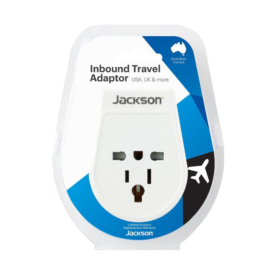 Jackson Inbound Slim Travel Adapter - USA & UK White White