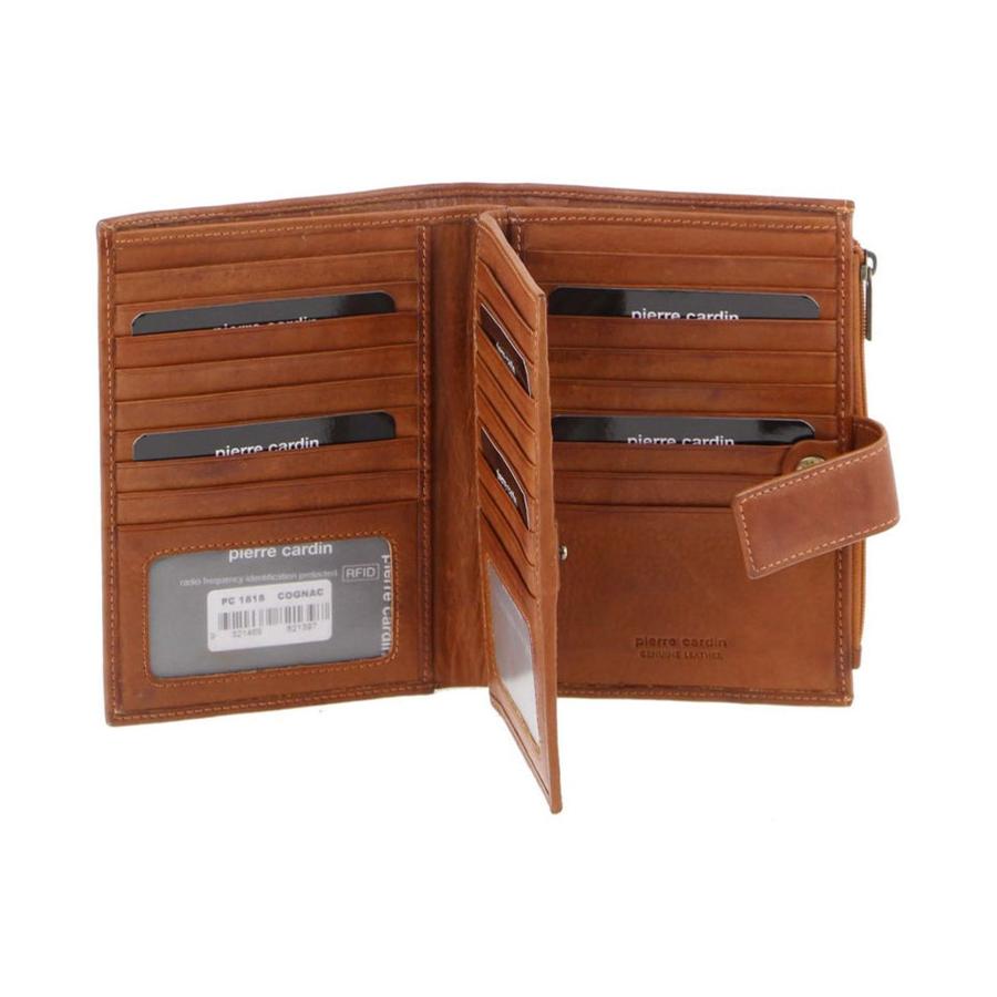 Pierre Cardin Athena Ladies Italian Leather RFID Wallet Cognac Cognac