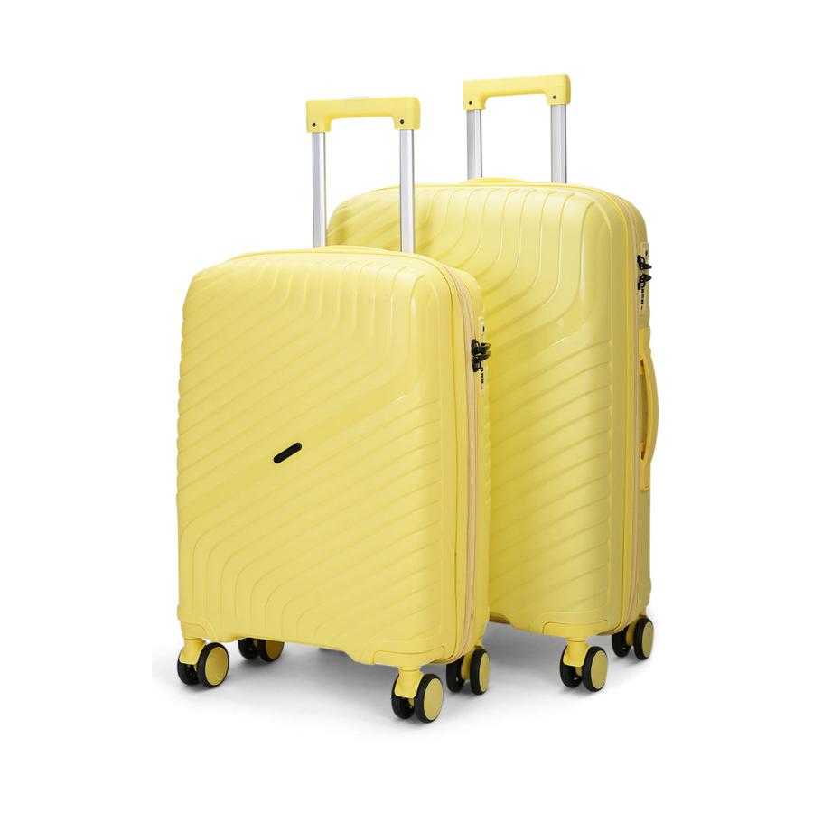 Nomad Journey 56cm & 66cm Hardside Luggage Set Yellow Yellow