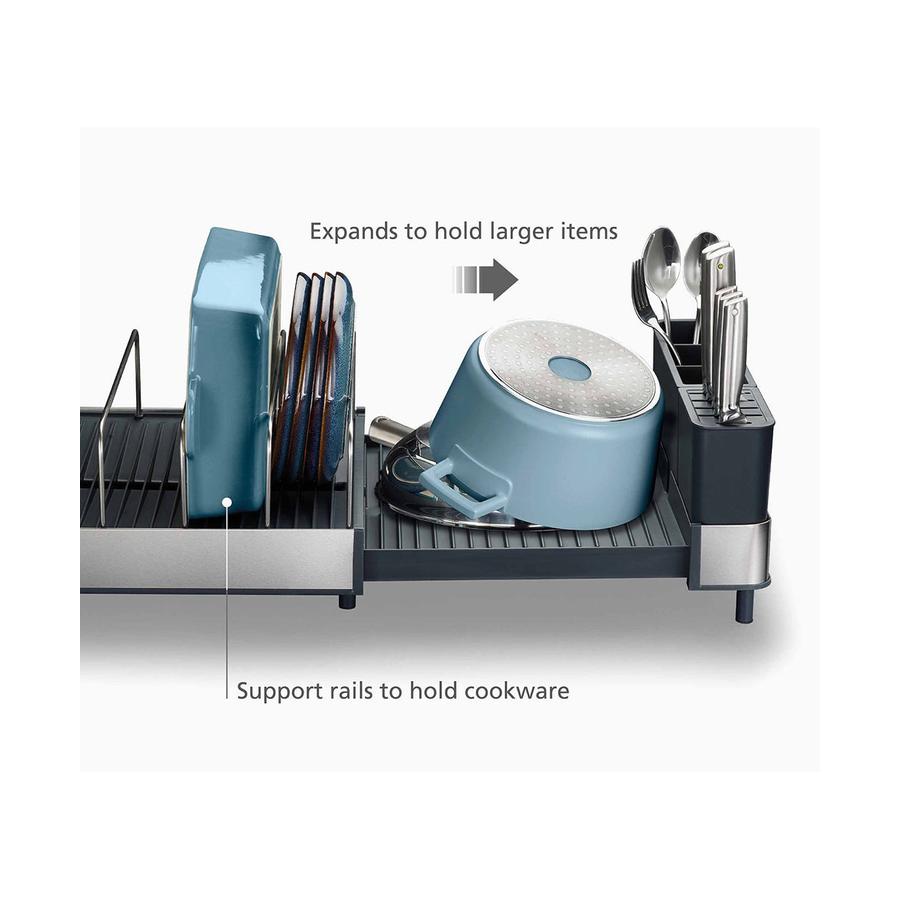 Joseph Joseph Extend Max Expandable Dish Drainer Stainless Steel Stainless Steel