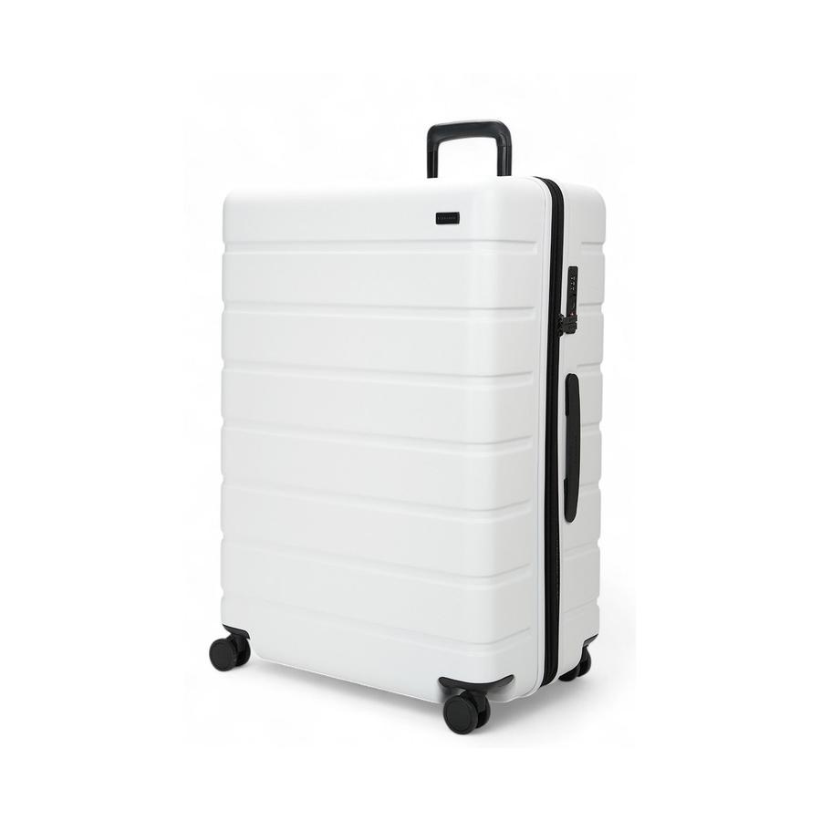 Explorer Arlo Pro 75cm Hardside Expandable Checked Suitcase White White
