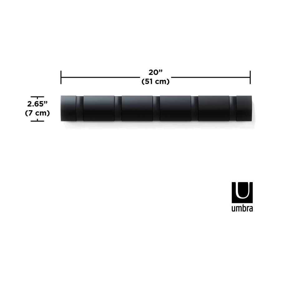 Umbra Flip 5 Wall Mounted Hook Black Black