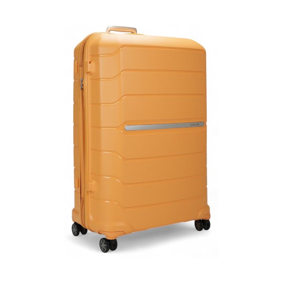 Samsonite Oc2lite 81cm Hardside Checked Suitcase Honey Gold Honey Gold