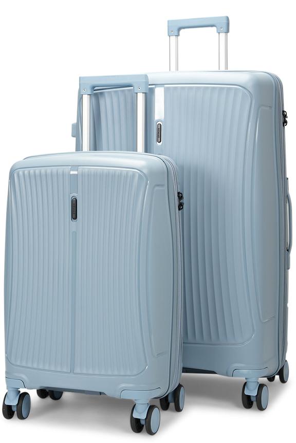 Caselite Quest 56cm & 75cm Hardside Luggage Set Steel Blue