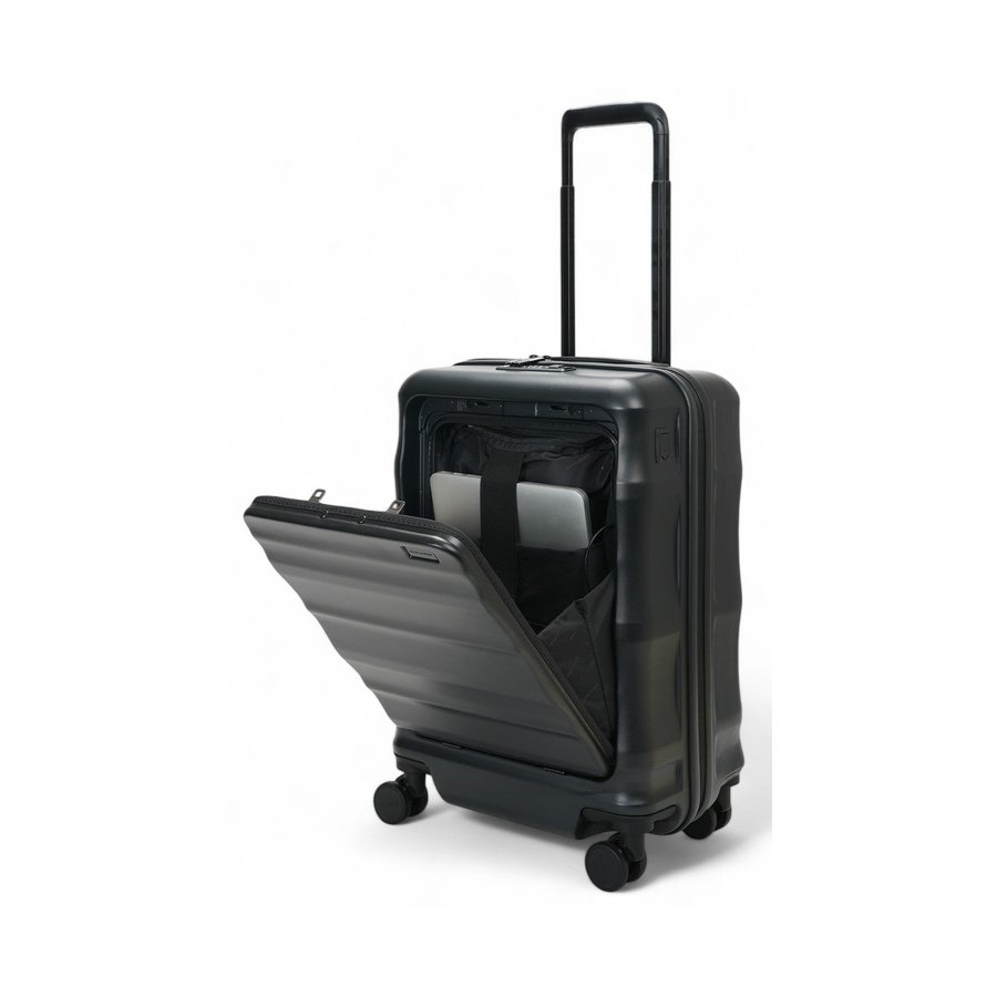 Explorer Luna-Air 55cm Front Access & 74cm Hardside Luggage Set Black Black